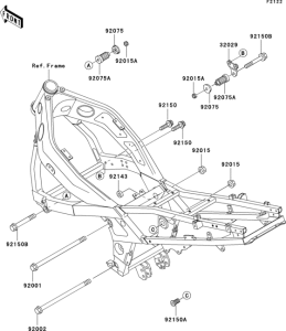 ZX600 Крепление двигателя