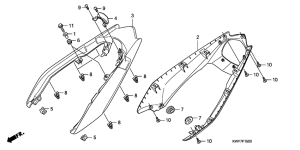 CBF125M Задний обтекатель
