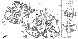 VTR1000F Картер двигателя