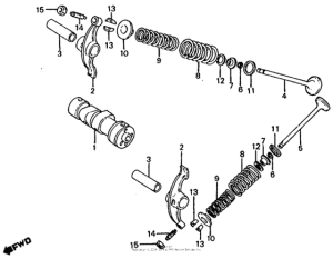 Z50R Распределительный вал и клапана