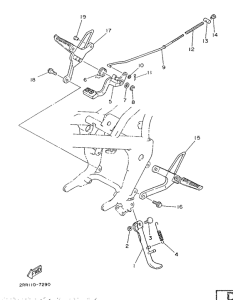 YSR50 Stand. footrest