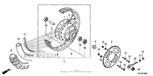 CRF50F Переднее колесо