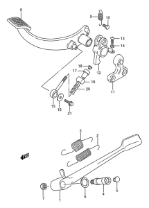 VS1400 Prop stand - rear brake