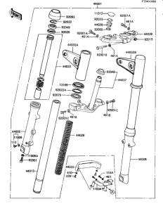 KZ440 Вилка передней оси