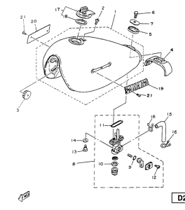 SR125SP Топливный бак