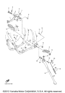 WR250FY Подножки