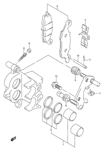 VZ800 Передний суппорт