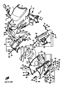FZ600 FZ600U Cowling comp