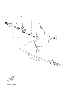 DT50RSM Steering handle & cable