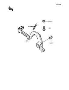 KX125 Педаль тормоза