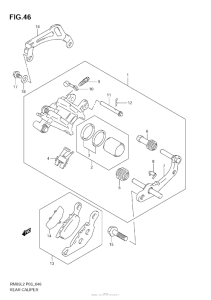 RM85L Задний суппорт