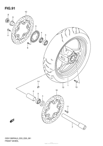 GSX1300R (ABS) Front Wheel (Gsx1300Ral3 E03)