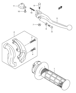 DR-Z400 Рукоятка газа и тормоза