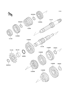 KX125 Трансмиссия