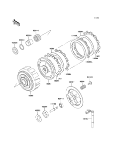 KLE250 Сцепление