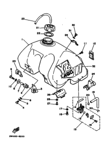 YZ490 YZ490U Tank fuel