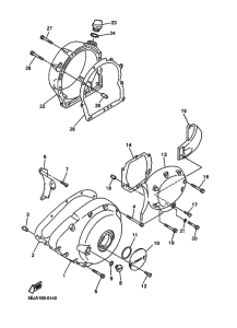 XVZ13LT XVZ13LTN Crankcase cover ass`y  (v