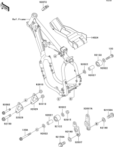 KX500 Рама ,крепежные детали