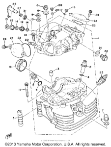 XT500H Головка цилиндров