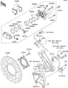 ZG1400 Задний тормоз
