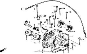 XR600R Крышка головки цилиндров
