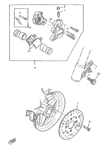CW50RS Front brake. caliper