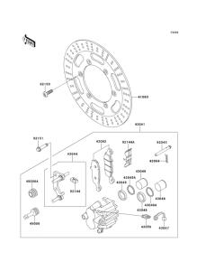 VN250 Передний тормоз