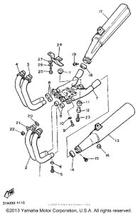 FJ1200B Выхлопная система