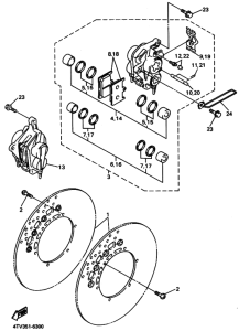 YZF600R YZF600RP Передний суппорт