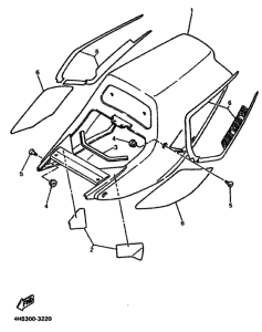 YZF750SP YZF750SPF Боковая крышка