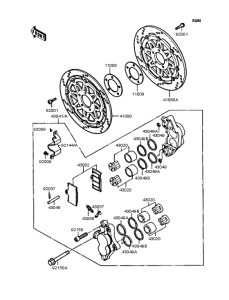 ZX400 Передний тормоз