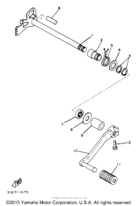 XT250J Вал переключения
