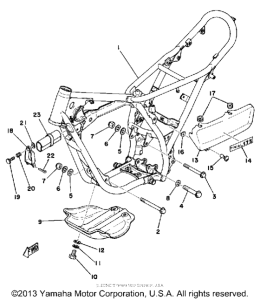 TY175B Frame - side cover