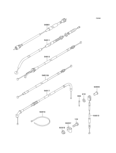 KLE250 Тросы управления