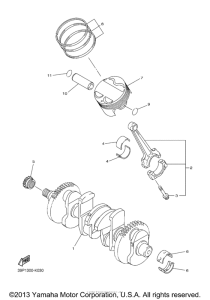 FZ8ND Коленчатый вал и Поршень