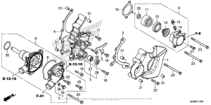 VFR800F Water Pump + Clutch Slave Cylinder
