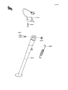 KL250 Подножка