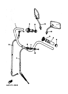 XV535 XV535E Рулевой рычаг и кабель