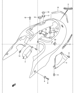 GSX1300R Обтекатель задний