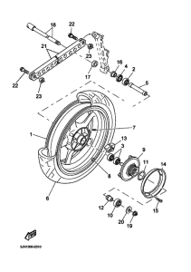 BT1100 Rear wheel complete assy