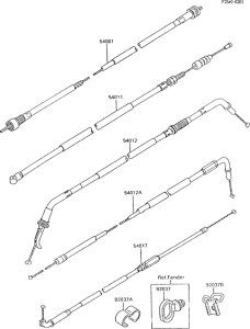 ZX600 Тросы управления