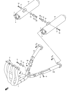 GSX1300R Muffler comp