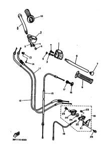 FZR400 FZR400U Рулевой рычаг и кабель