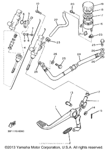 FZR400W Задний торм цилиндр