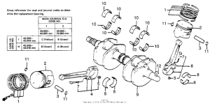 VF1100C Коленчатый вал и поршни