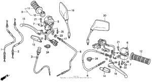 CB250 Handle switch + cables + mirrors