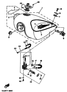 XV750 XV750H Tank fuel