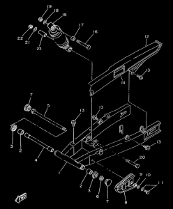 TZR50 - bras arriere. suspension
