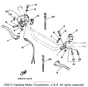 XT250L Handle switch - lever