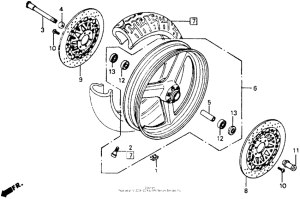 CB1000F Переднее колесо